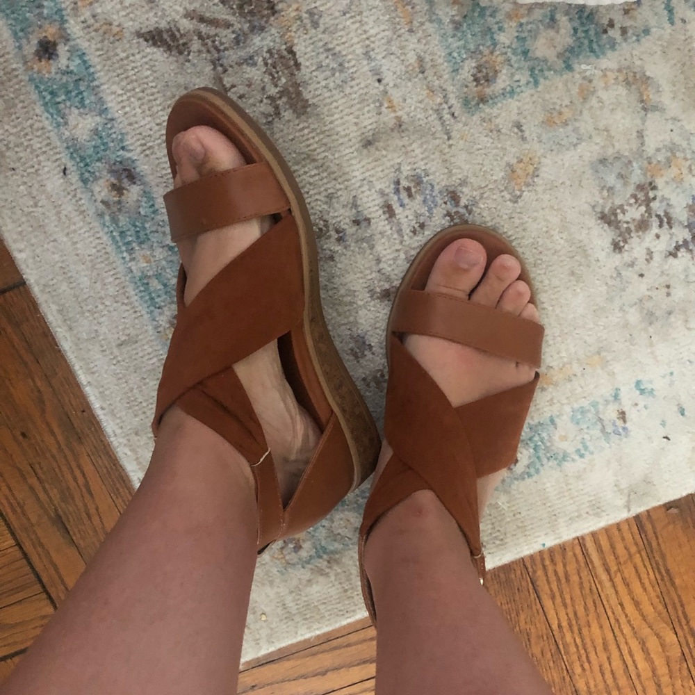 Naturalized Brown Strap Sandal